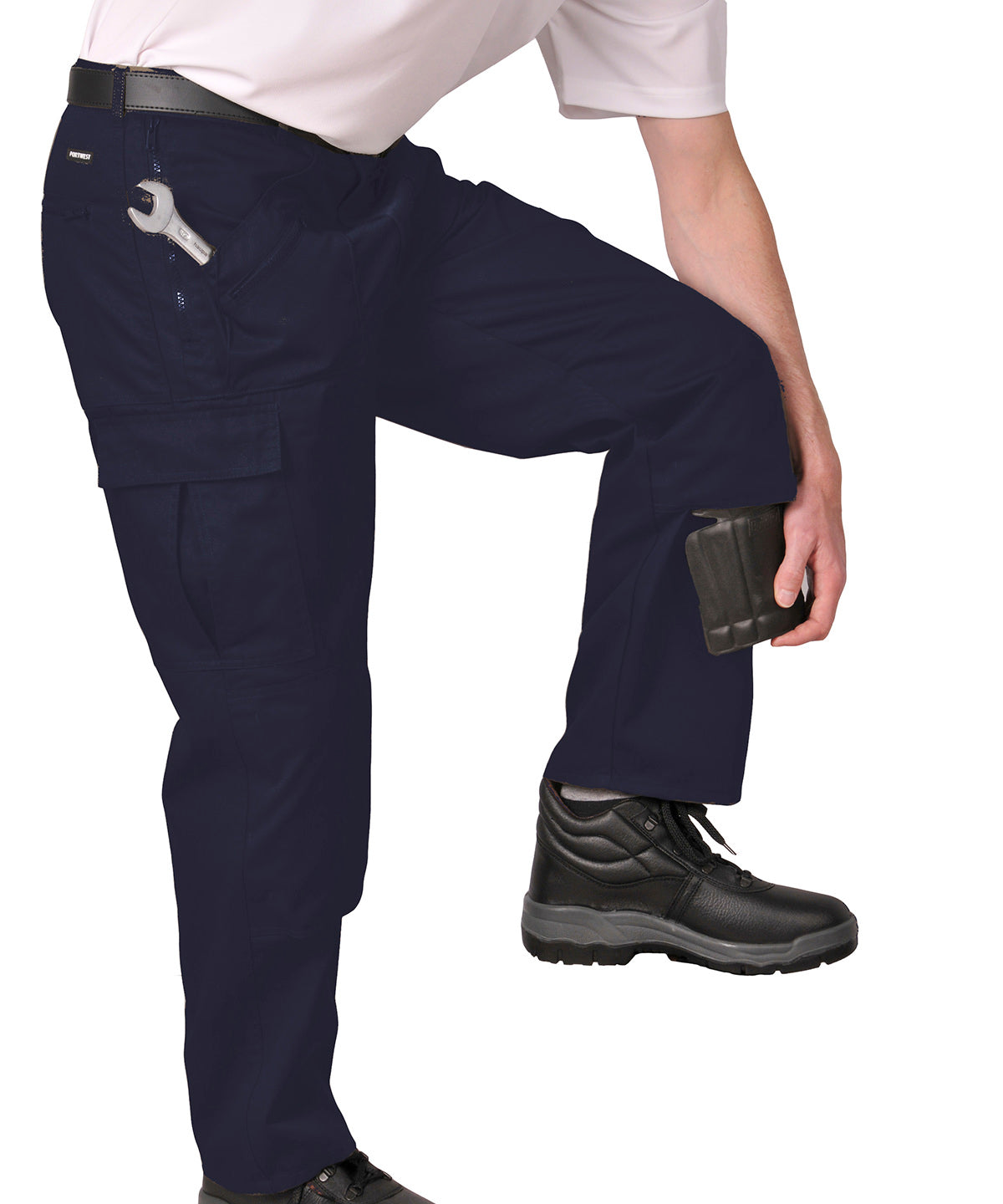 Pantalones de accin (S887) coupe régulière | Bleu Marin