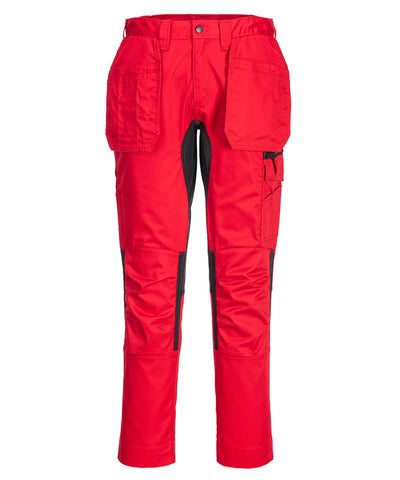 Pantalones holgados elsticos WX2 (CD883) ajuste slim | Rojo Intenso
