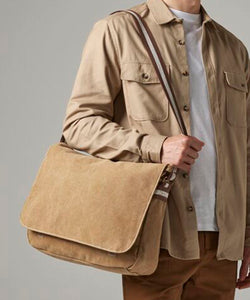 Bolso de mensajero de lona vintage | Negro Vintage