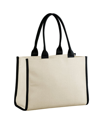 Puerto large tote | Natural/Negro