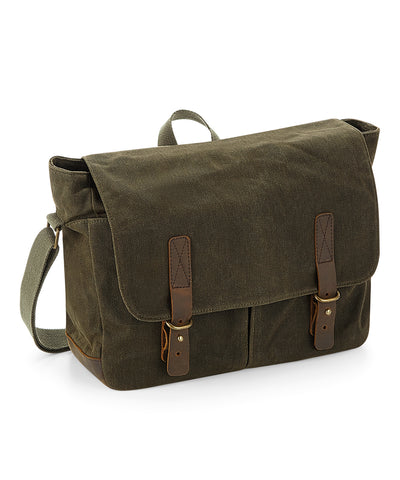 Heritage bolso mensajero de lona encerada | Verde Oliva