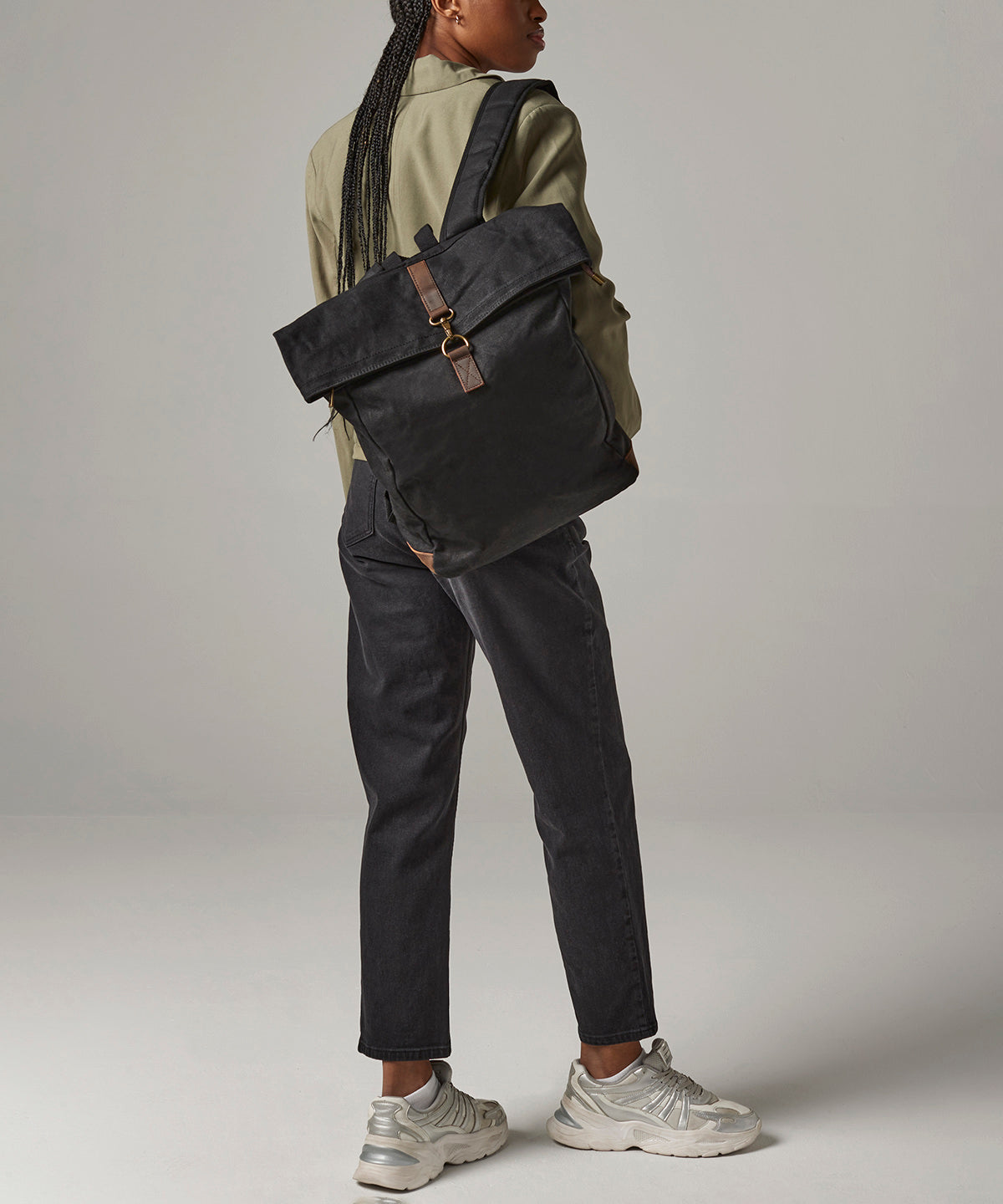 Mochila de lona encerada Heritage | Negro