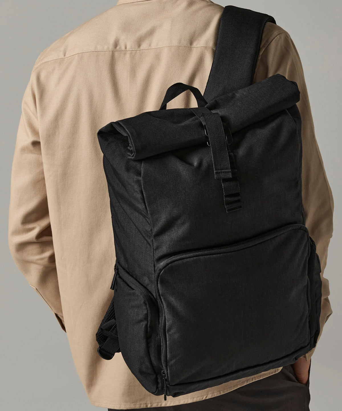 Mochila Q-Tech charge roll-top | Negro