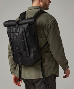 Impermeable bolsa de bicicleta con cierre enrollable | Negro