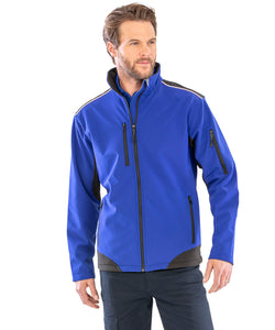 Chaqueta de trabajo softshell Ripstop | Negro/Negro