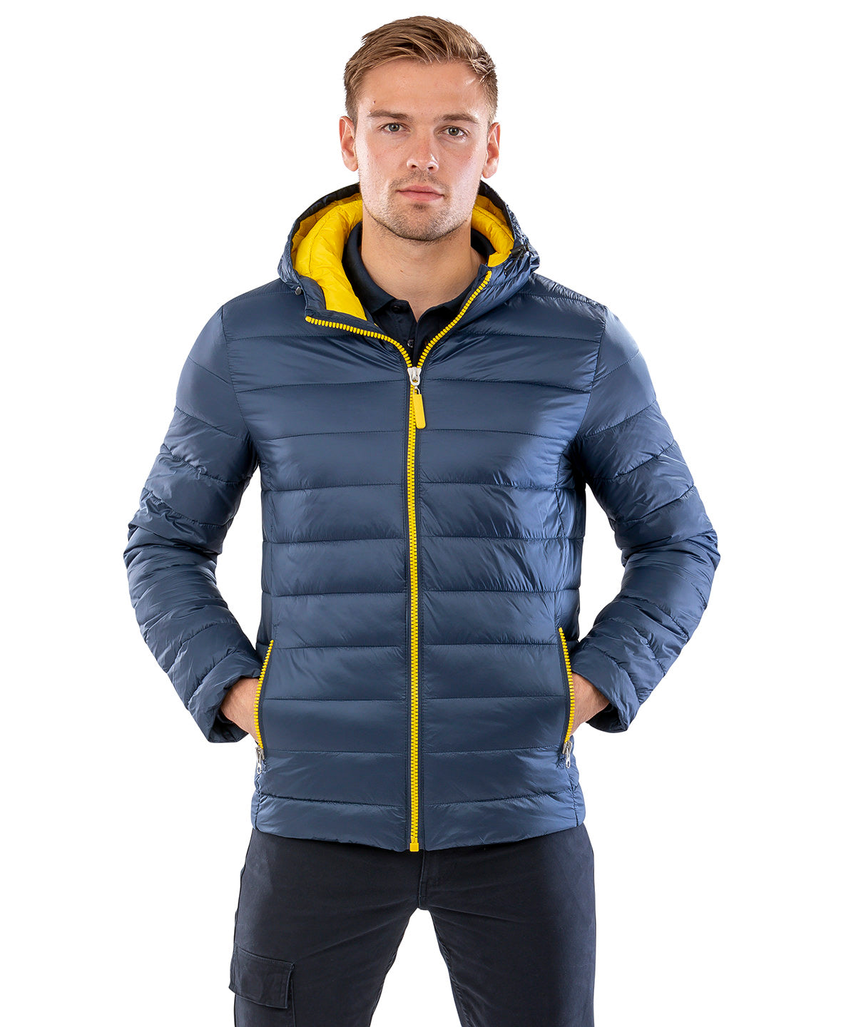 Urban Snowbird Kapuzenjacke | Marineblau/Gelb