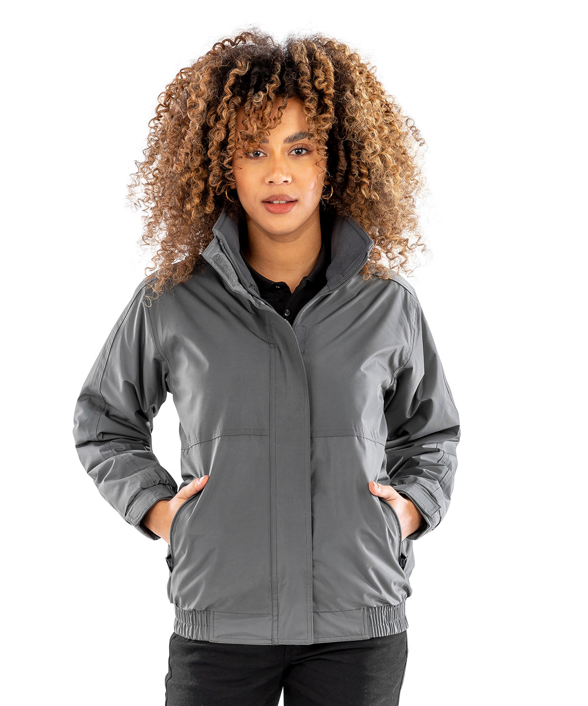 Chaqueta canal bsica para mujer | Negro
