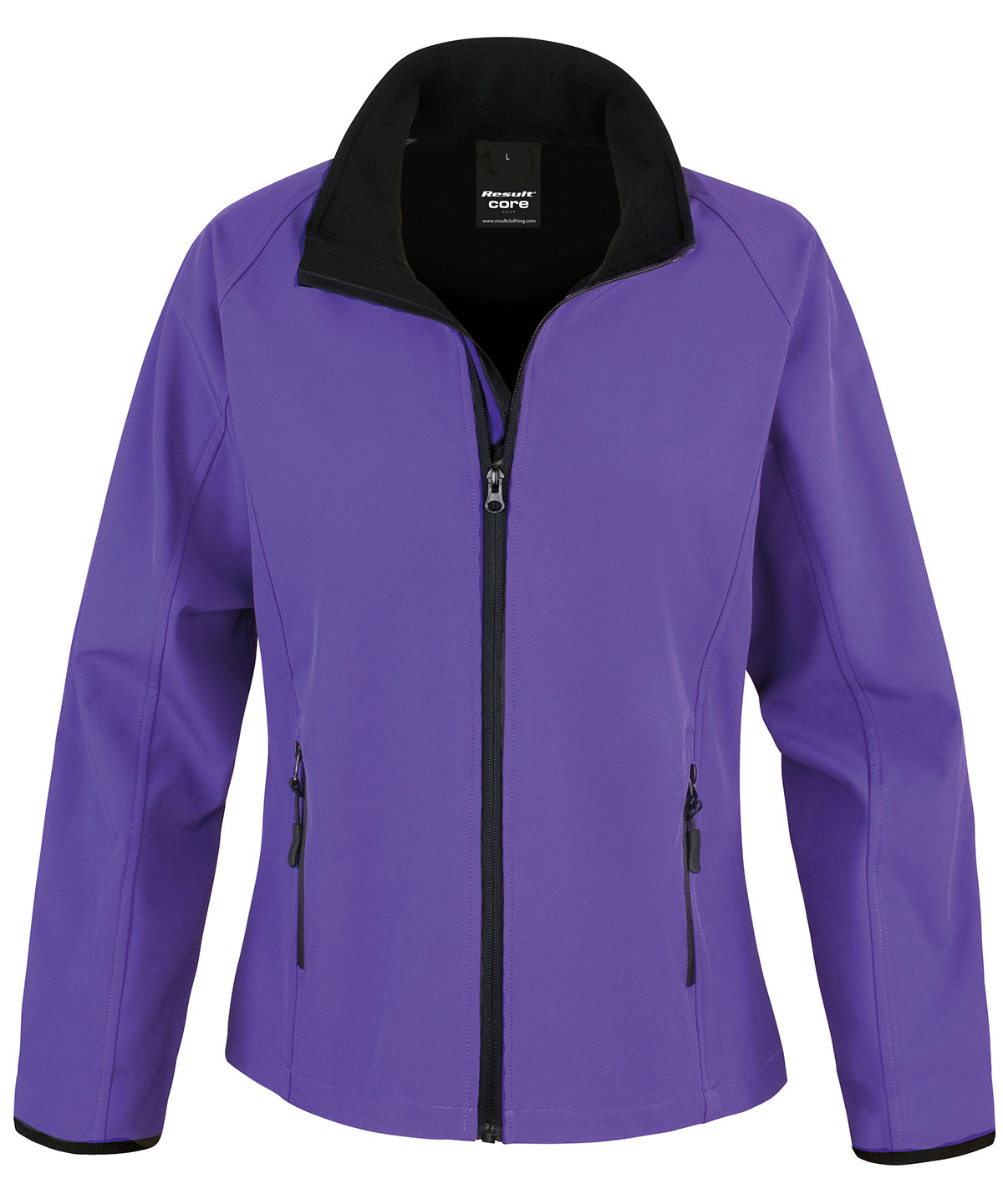 Chaqueta softshell para mujer personalizable Core | Morado/Negro