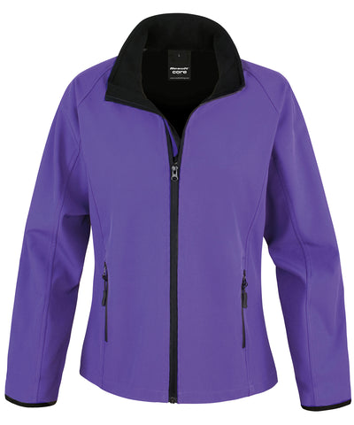 Chaqueta softshell para mujer personalizable Core | Morado/Negro