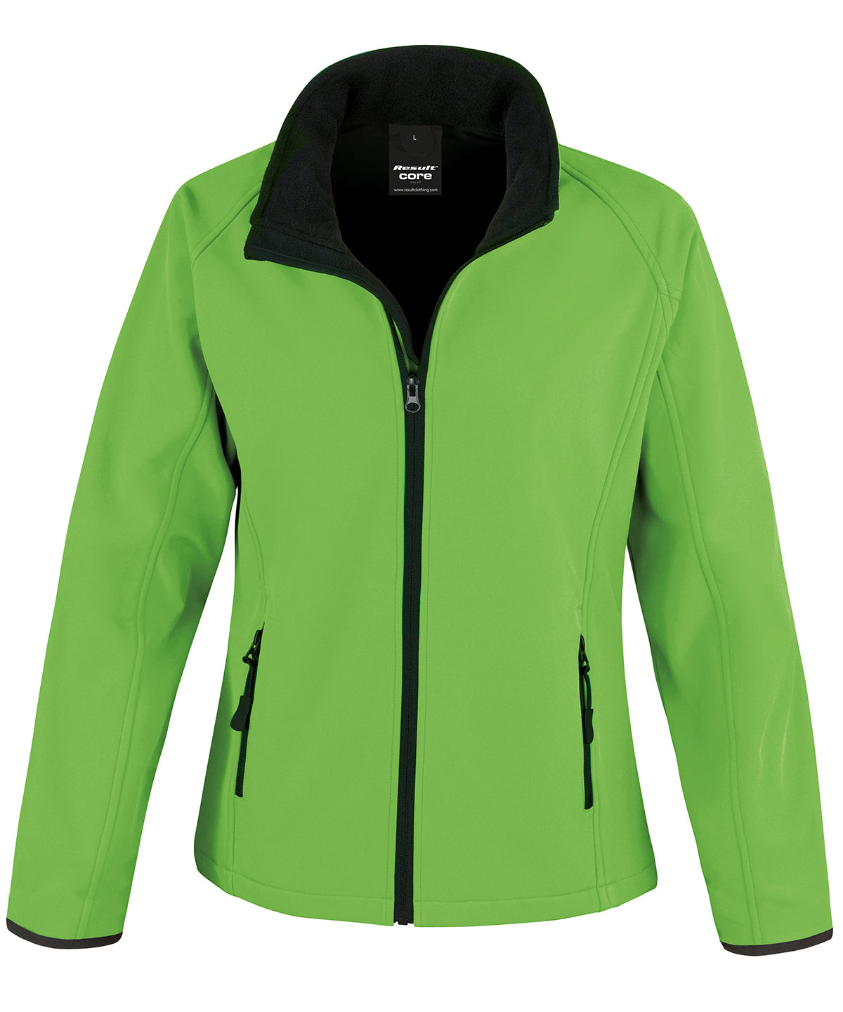 Chaqueta softshell para mujer personalizable Core | Verde Intenso/Negro