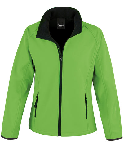 Chaqueta softshell para mujer personalizable Core | Verde Intenso/Negro
