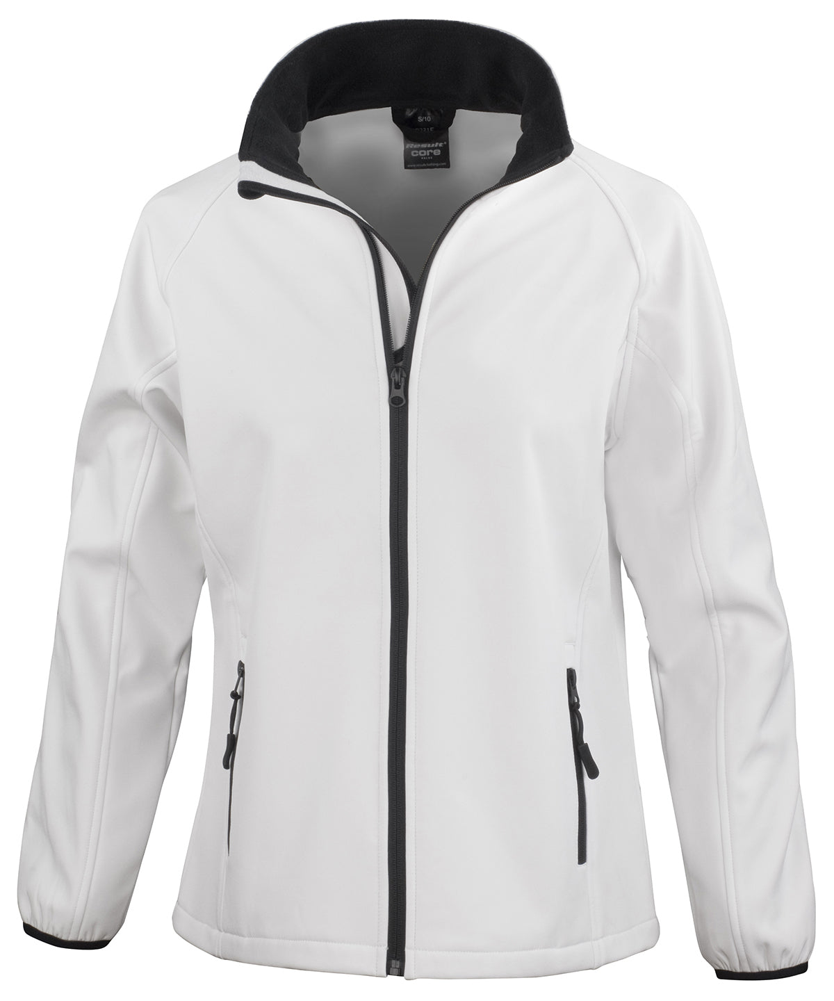 Chaqueta softshell para mujer personalizable Core | Blanco/Negro