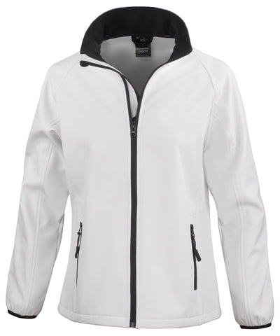 Chaqueta softshell para mujer personalizable Core | Blanco/Negro