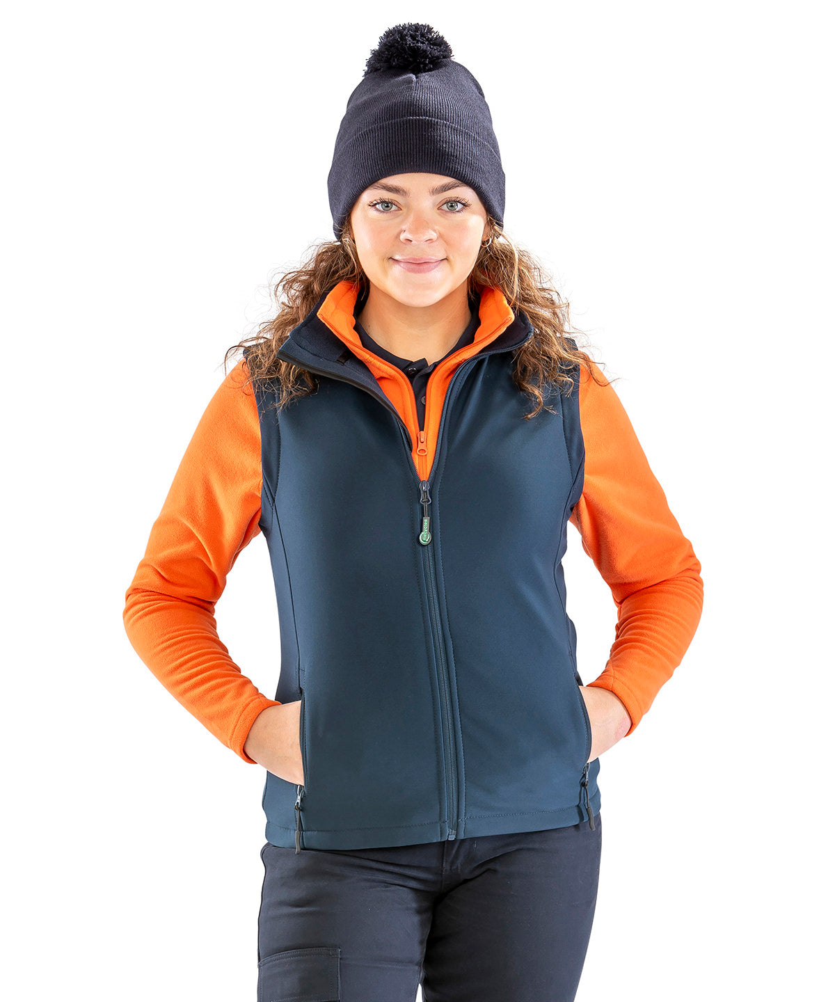 Chaleco softshell para mujer personalizable | Morado/Negro