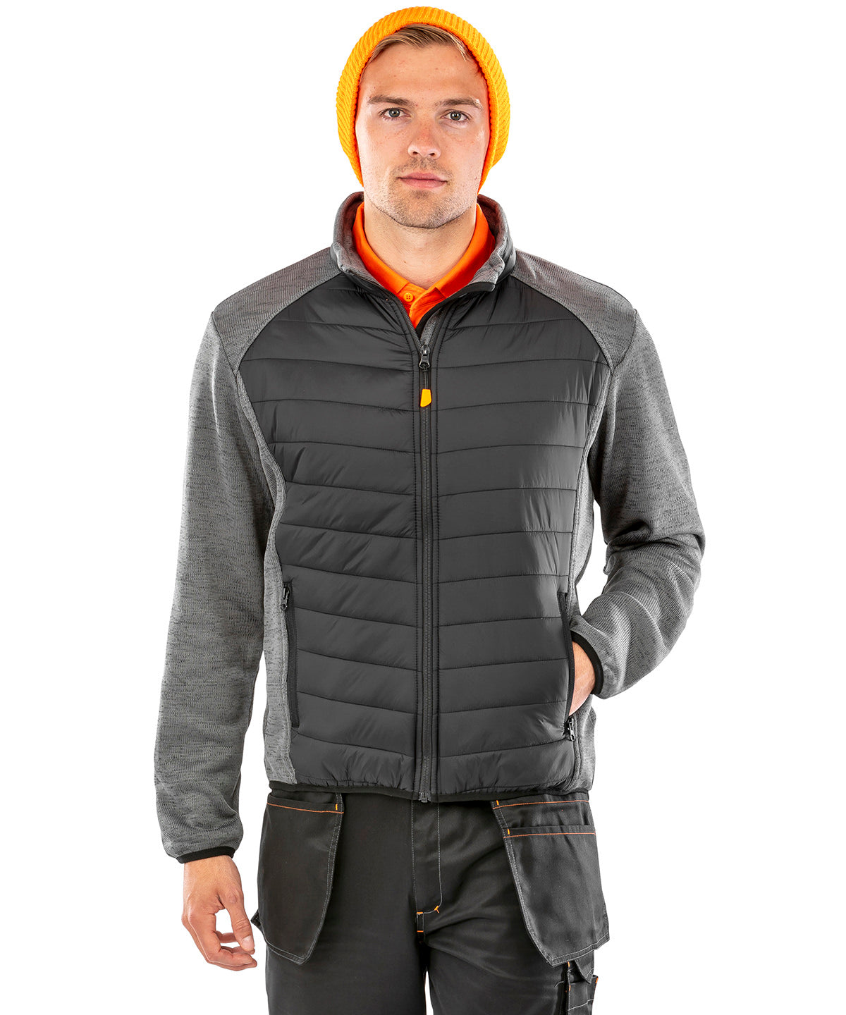 Elevator Jacke | Schwarz/Grau meliert