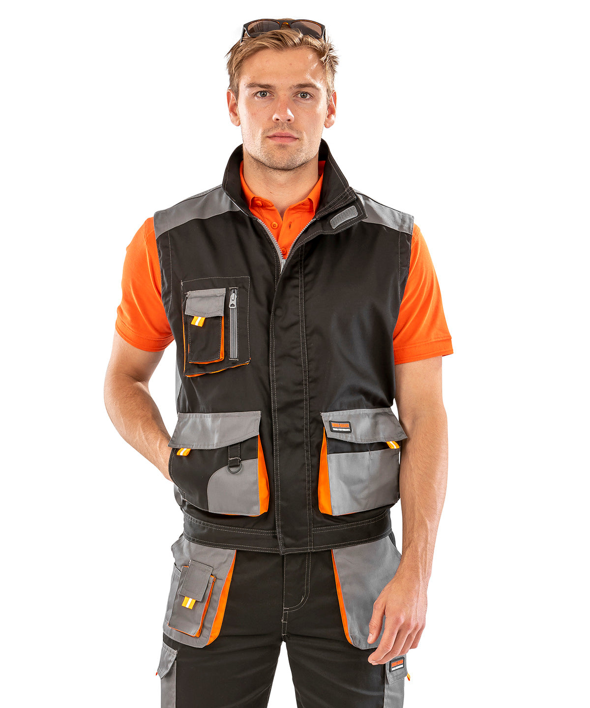 Chaleco Work-Guard lite | Negro/Gris/Naranja