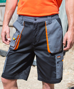 Pantalones cortos Work-Guard lite | Negro/Gris/Naranja