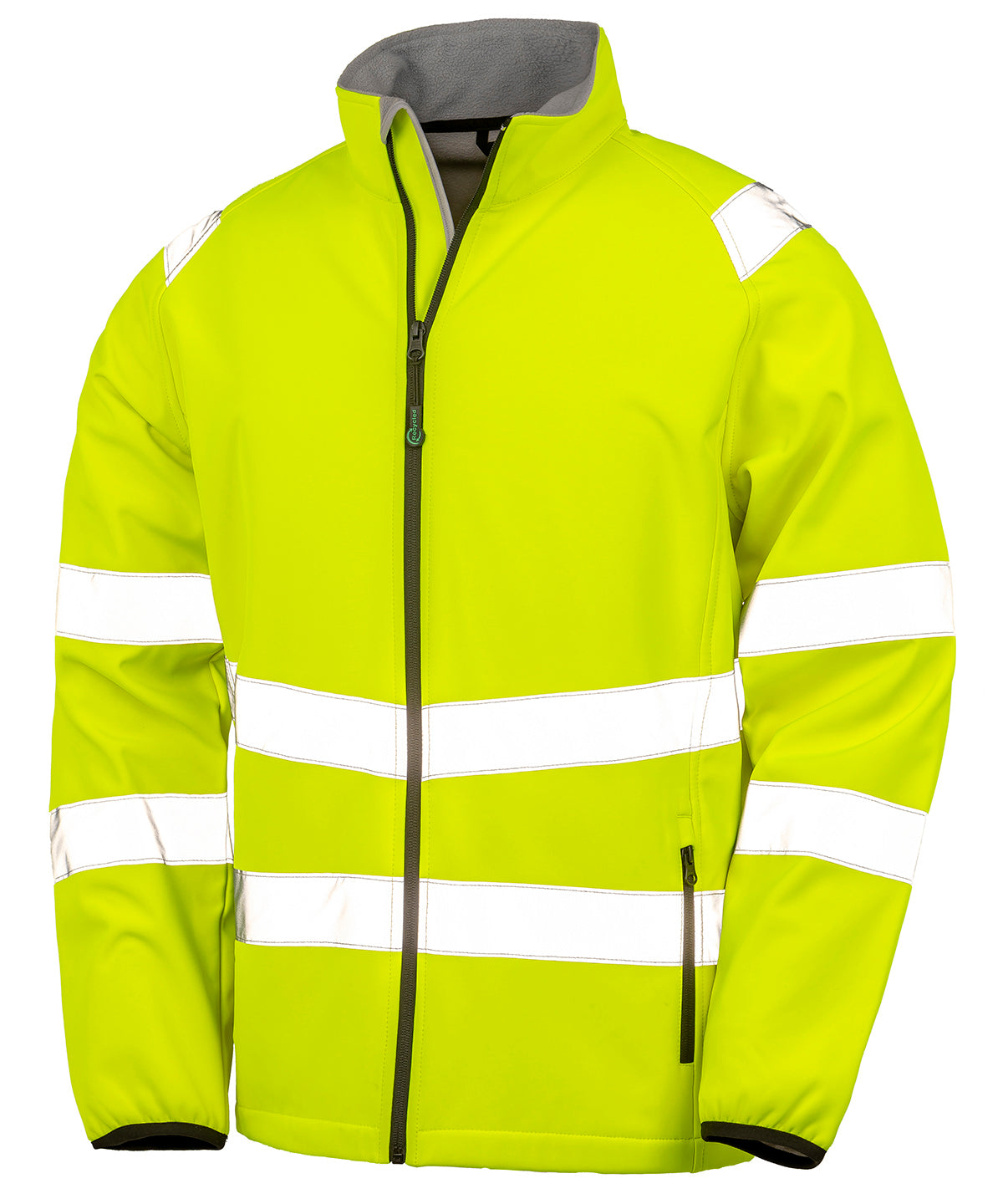 Bedruckbare 2-lagige recycelte Sicherheits-Softshell | Fluoreszierendes Gelb