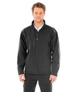 Chaqueta softshell reciclada de 3 capas para imprimir | Negro