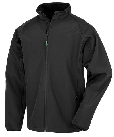Bedruckbares 2-lagiges recyceltes Junior-Softshell | Schwarz