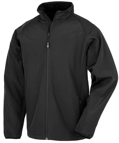 Chaqueta softshell reciclada para hombre con 2 capas imprimibles | Negro