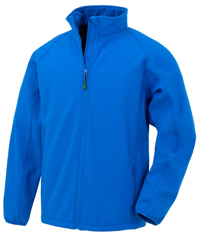 Chaqueta softshell reciclada para hombre con 2 capas imprimibles | Azul Real