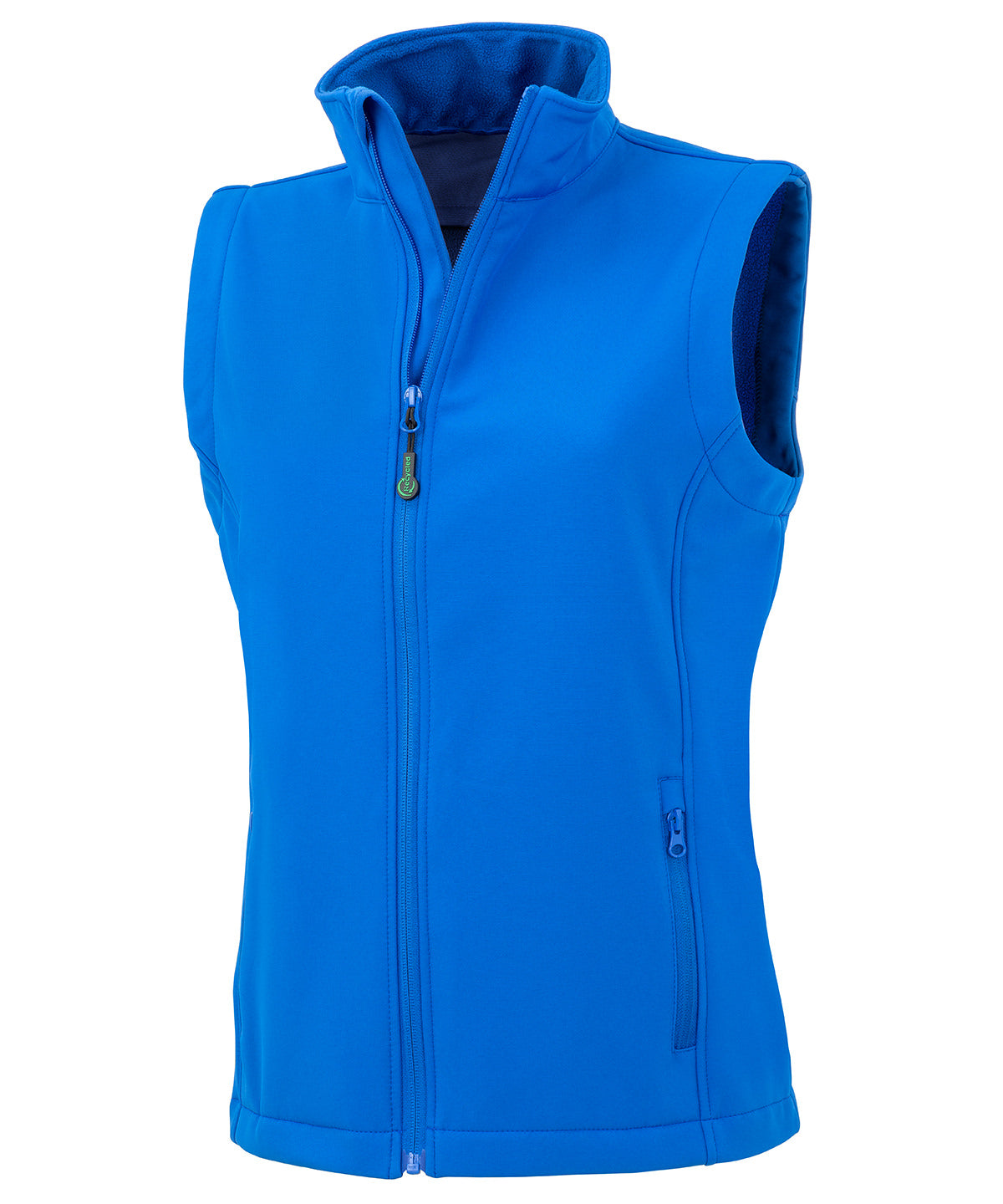 Chaleco softshell de 2 capas reciclado para mujer imprimible | Azul Real