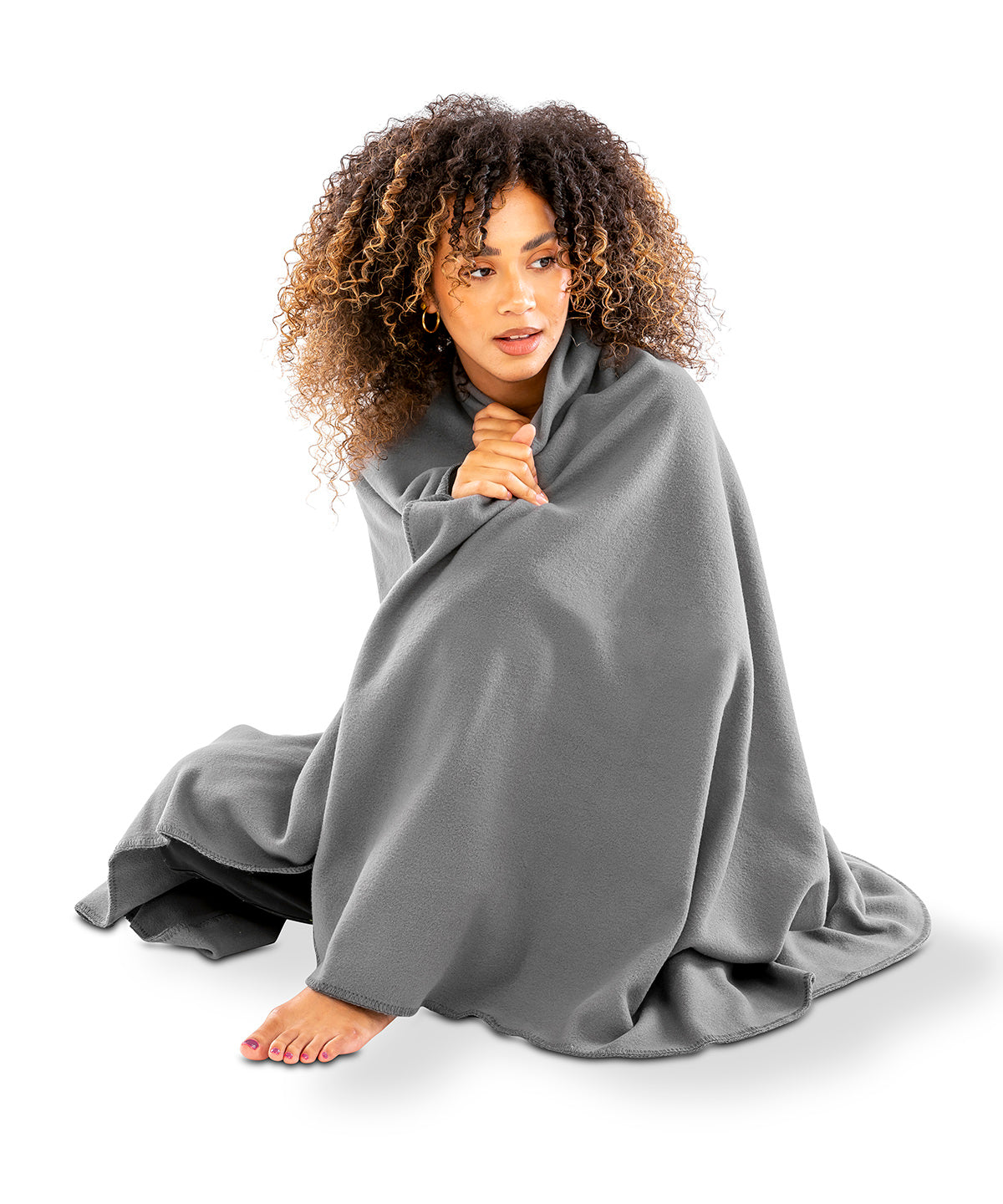 Manta de forro polar reciclado | Gris