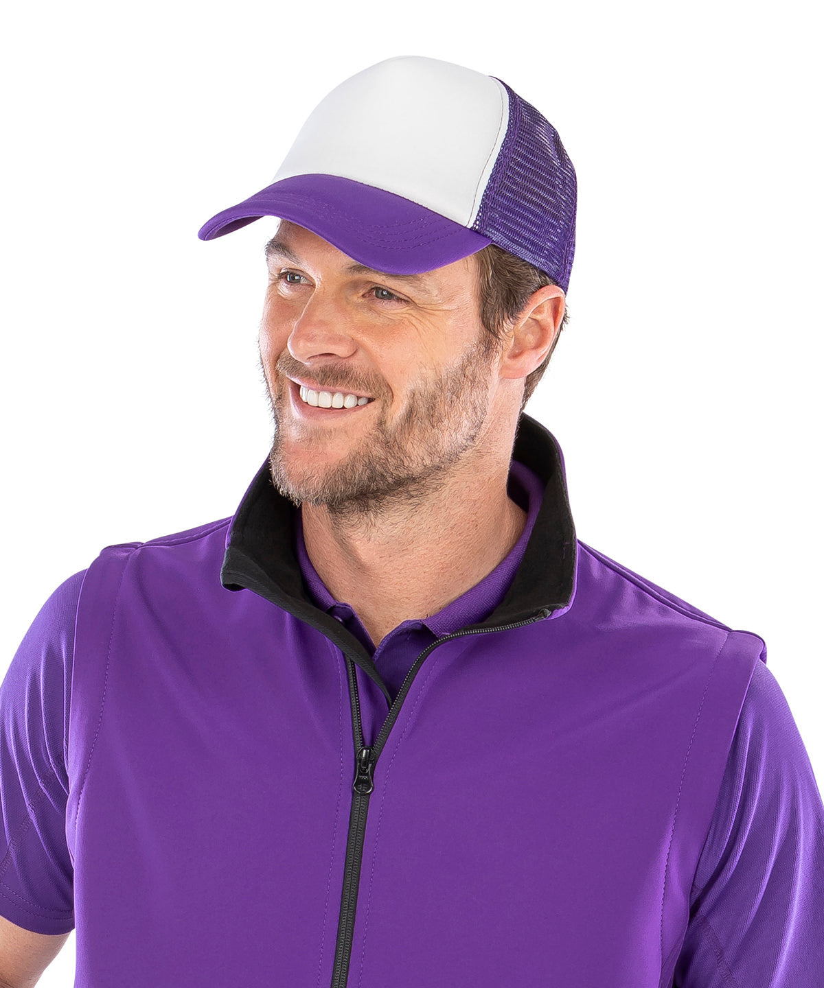 Gorra de camionero de malla Core Detroit | Negro/Negro