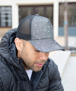 Gorra Core New York con brillos | Negro