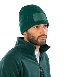 Gorro de punto doble reciclado para impresoras | Negro