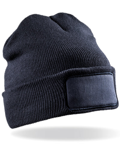 Gorro de punto doble reciclado para impresoras | Azul Marino
