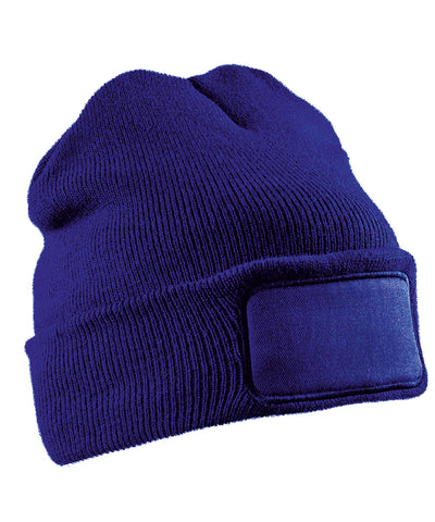 Gorro de punto doble reciclado para impresoras | Azul Real