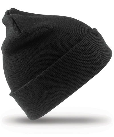 Gorro de esqu de lana reciclada | Negro