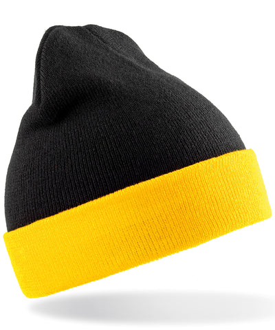Gorro de brjula reciclada | Nègre/Amarillo