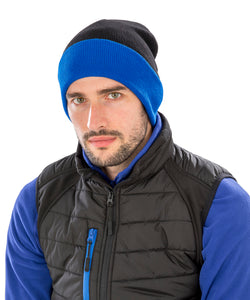 Gorro de brjula reciclada | Negro/Amarillo