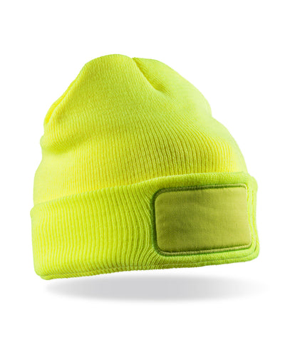 Gorro de impresoras ThinsulateTM reciclado | Amarillo Fluorescente