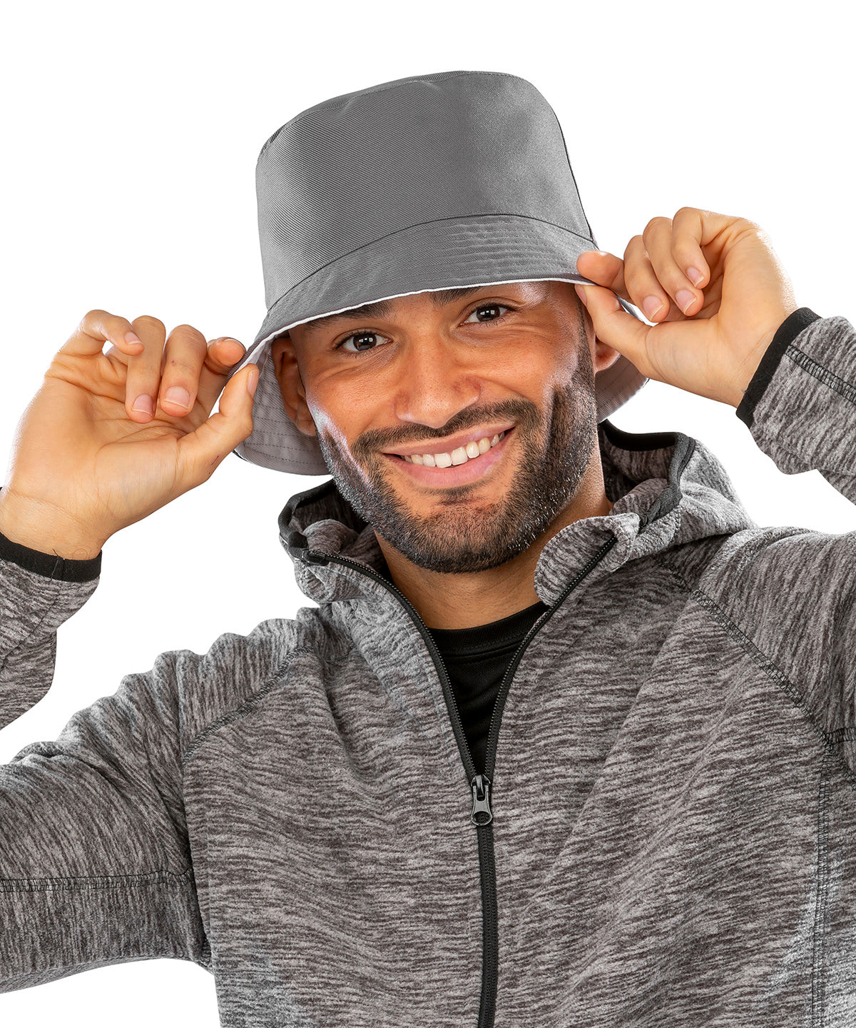 Sombrero de cubo reversible reciclado Core | Negro