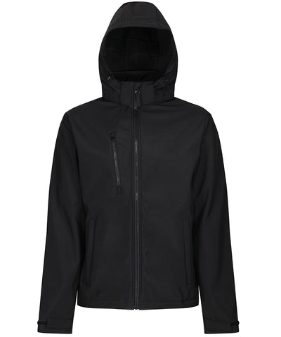 Chaqueta softshell con capucha de 3 capas Venturer | Negro