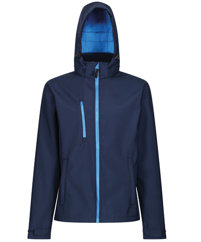 Chaqueta softshell con capucha de 3 capas Venturer | Azul Marino/Azul Francs