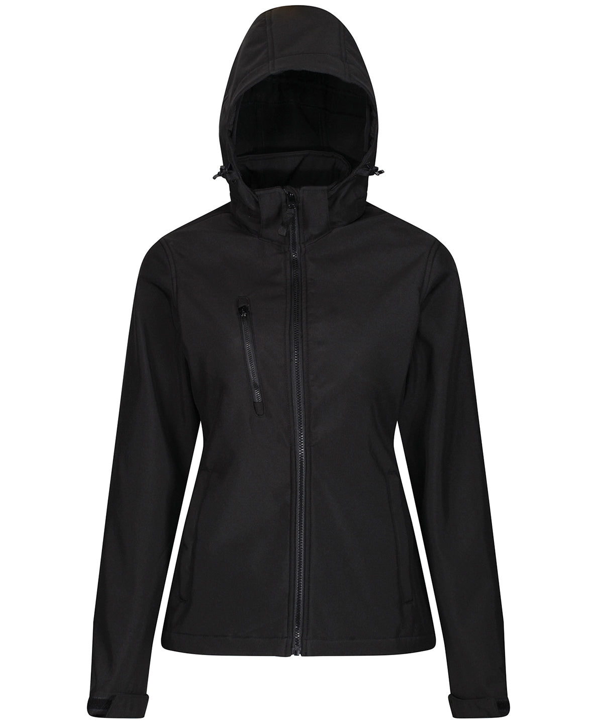 Venturer Damen 3-Lagen Softshelljacke mit Kapuze | Schwarz