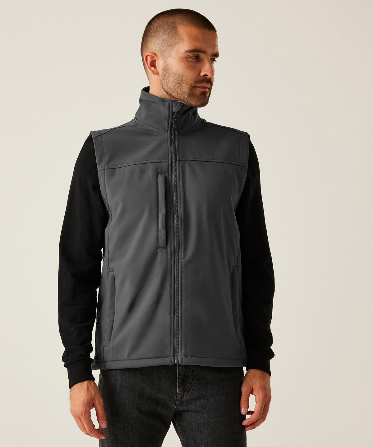Flux Softshell Weste | Totally Black