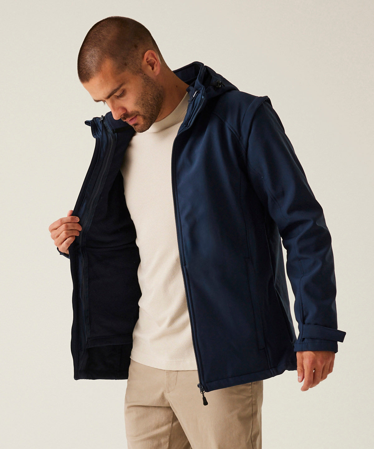 Chaqueta softshell 4 en 1 Erasmus | Negro Profundo