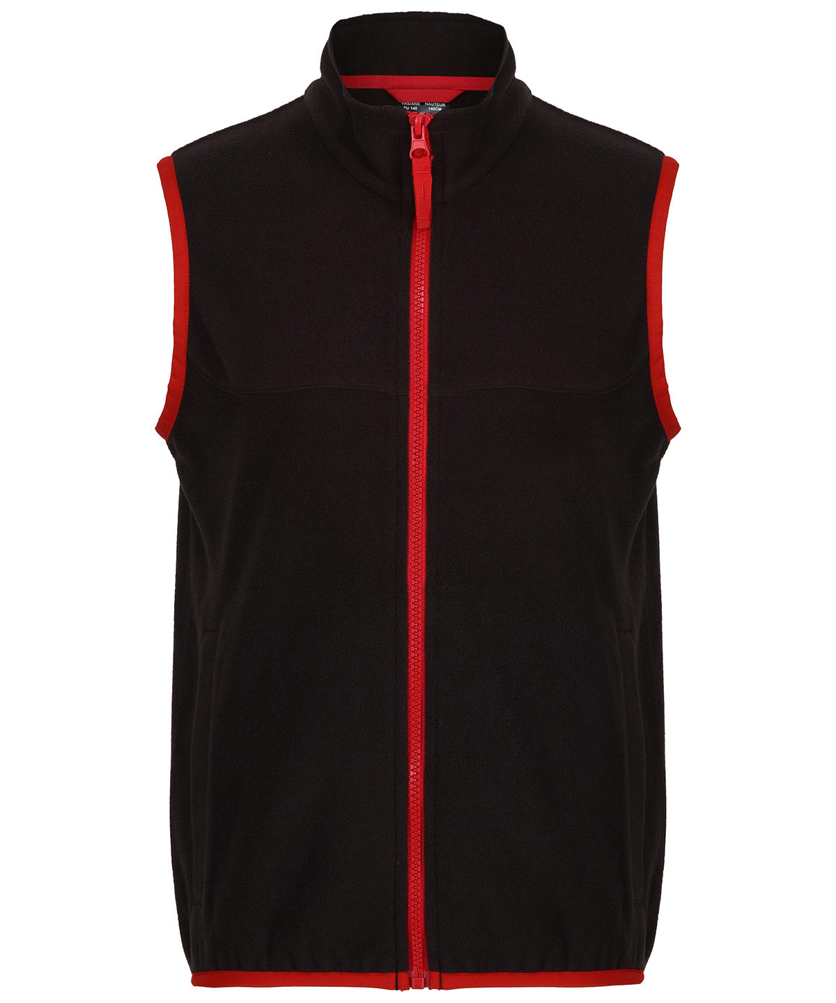 Kids microfleece bodywarmer | Black/Classic Red