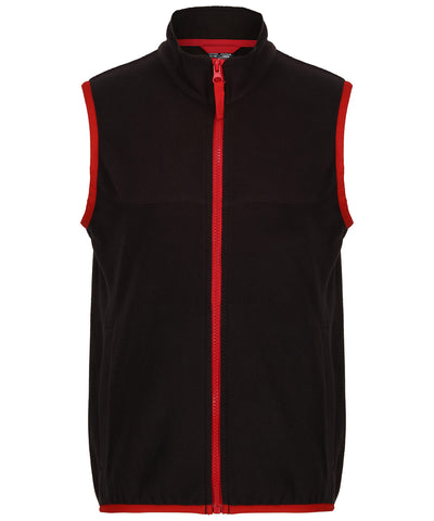 Kids microfleece bodywarmer | Black/Classic Red