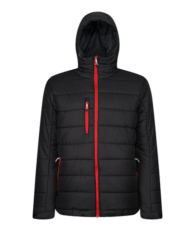 Chaqueta con capucha trmica Navigate | Negro/Rojo Clsico