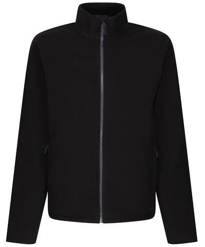 Honestly Made Recyceltes Microfleece mit durchgehendem Reißverschluss | Schwarz