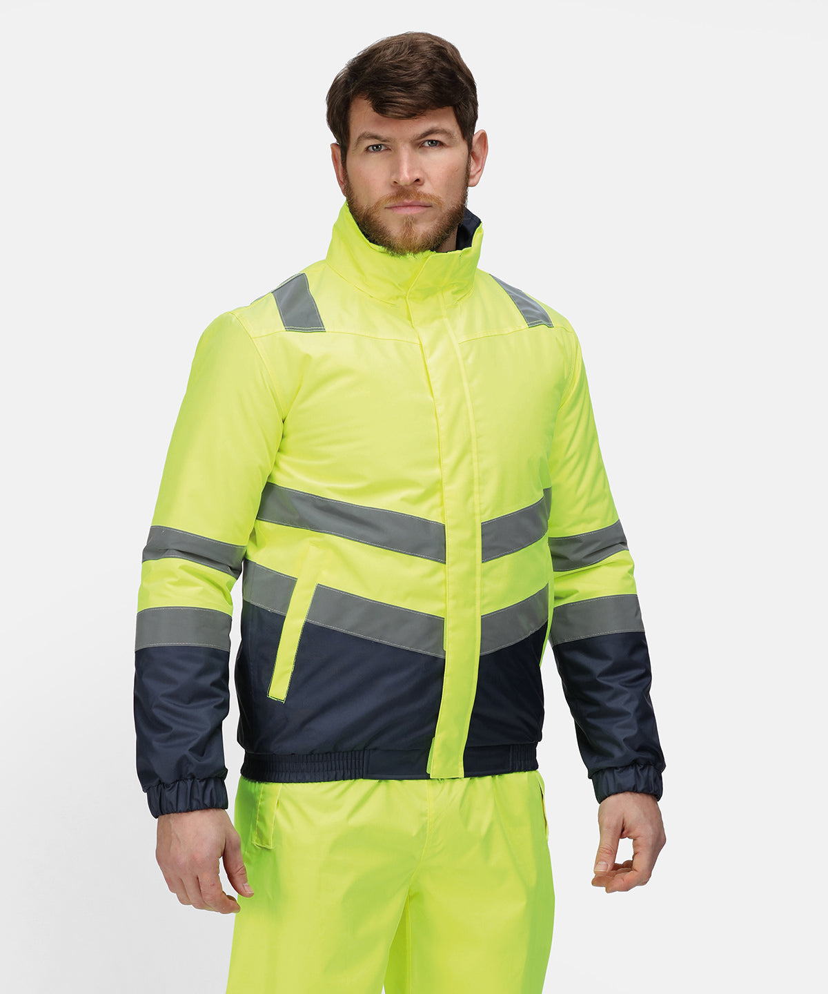 Chaqueta bomber clsica Pro hi-vis | Naranja/Marino