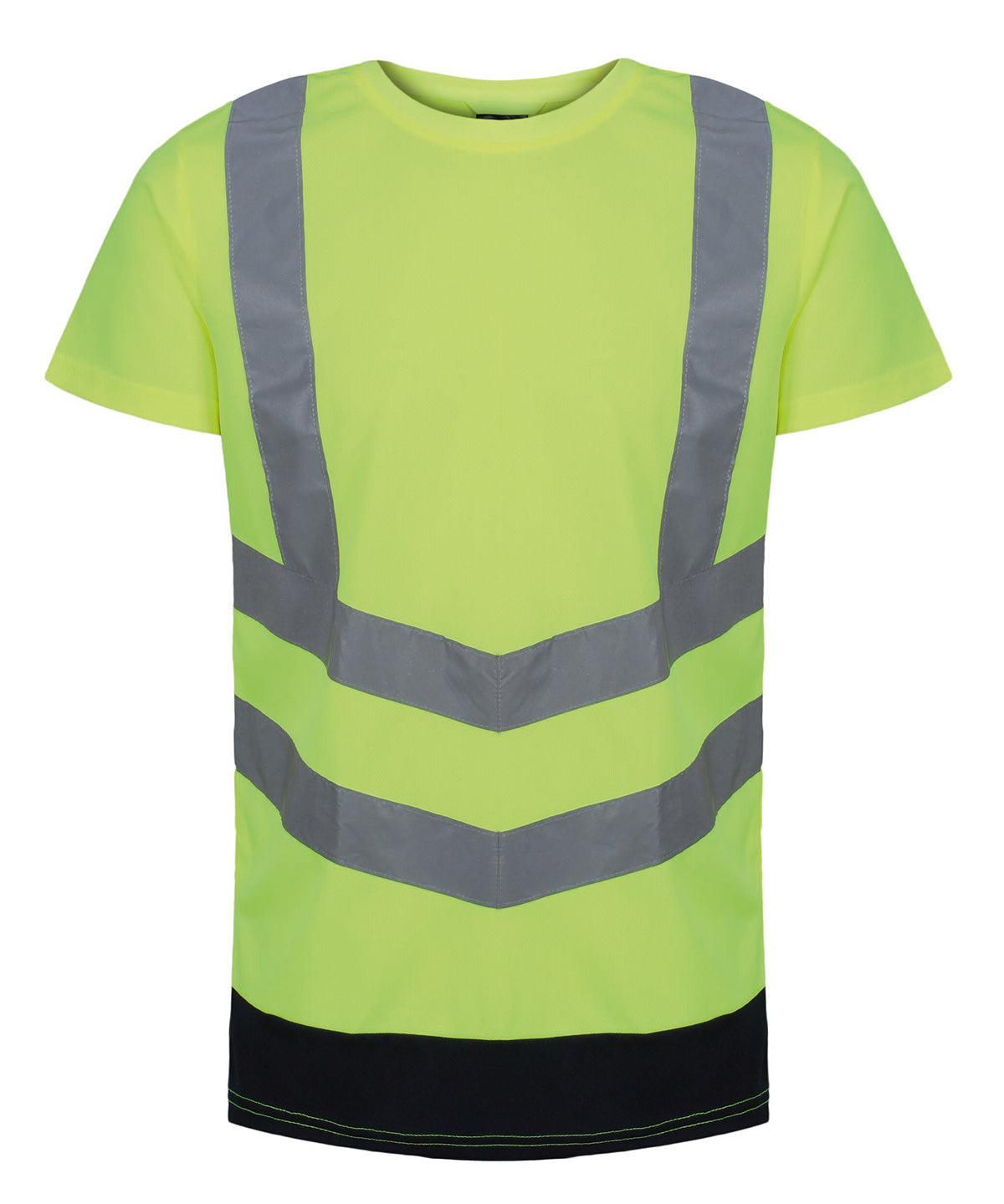 Camiseta de manga corta Pro hi-vis de alta visibilidad | Amarillo/Marino