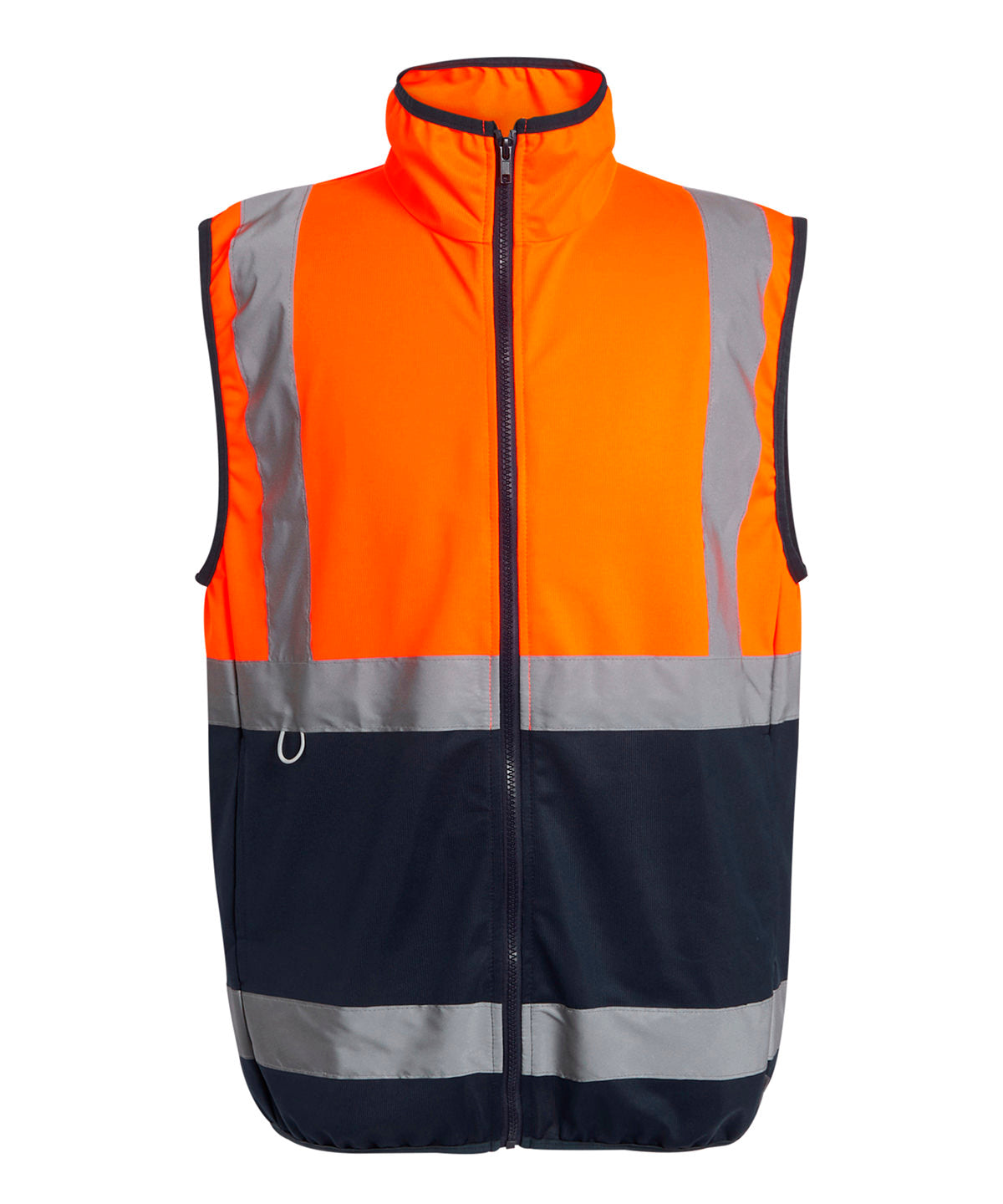 Chaleco completo con cremallera Pro hi-vis | Naranja/Marino